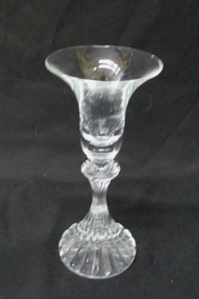 Three Elegant Glass Crystal Candle Holders Taper Holder Table Decor