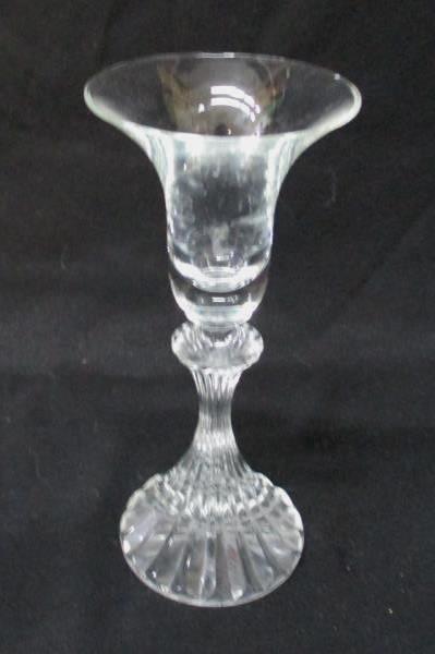 Three Elegant Glass Crystal Candle Holders Taper Holder Table Decor