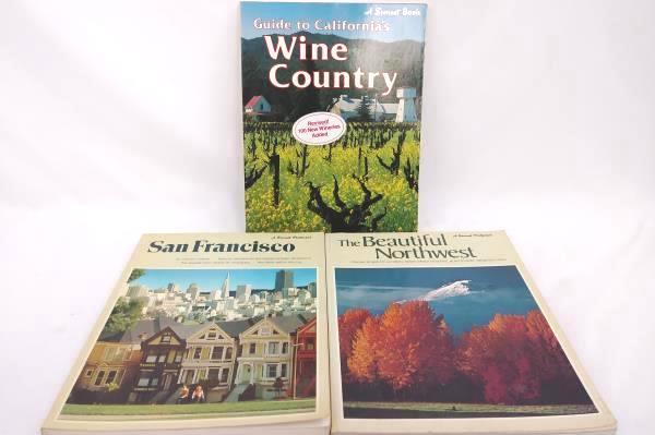 Lot of 3 Sunset Pictorial Books San Francisco, Beautiful NW, Cali Wine Country