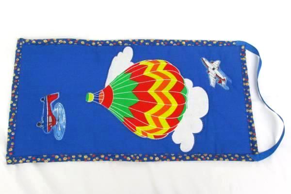 Hot Air Balloon Helicopter Plane Art Tapestry Wall Hanging With Dowel Rod