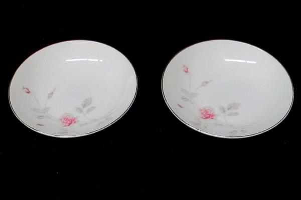 Set of 2 Royal Song #5442 "Remembrance" Platinum Gilt Berry / Dessert Bowls 5.5"