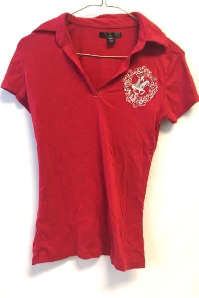 Woman's Polo Shirt Red Size Small By Beverly Hills Polo