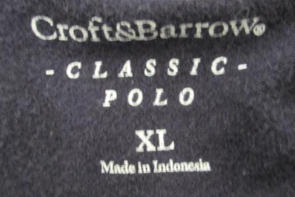 Men's Dark Blue Short Sleeve Polo Shirt By Croft & Borrow Size XL
