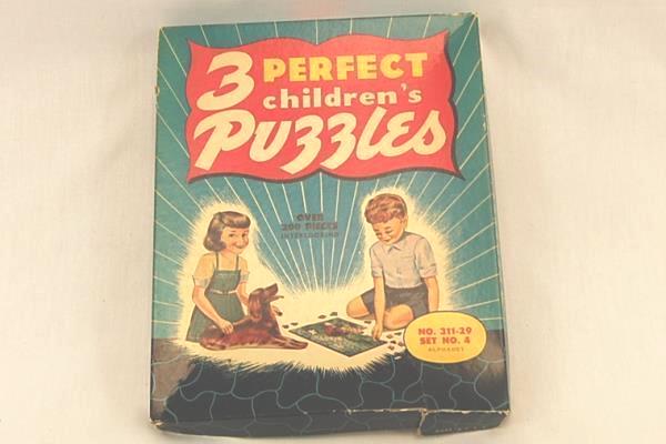 Vintage Mid Century 3 Perfect Children's Puzzles No. 311-29 Alphabet Good Cond.