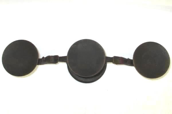 Candle Holder Brown Metal Holds 3 Candles