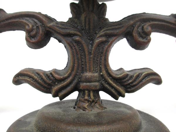 Candle Holder Brown Metal Holds 3 Candles