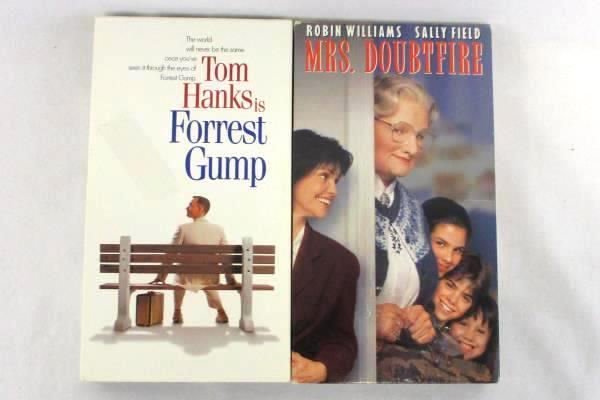 Lot of 4 Family VHS Movies Forrest Gump Mrs. Doubtfire Titanic Parts 1&2
