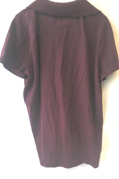 American Eagle Logo Men's Maroon Buttoned Collared Cotton Shirt Size Large