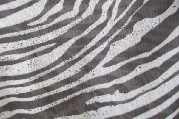 Miley Cyrus Max Azria Women's Gray & Black Zebra Print Pattern Blouse Size Large