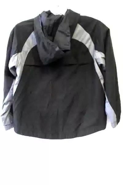 Cherokee Kids Boy's Black & White Hooded Windbreaker Jacket Size Small (6/7)