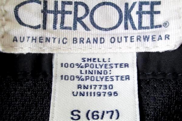 Cherokee Kids Boy's Black & White Hooded Windbreaker Jacket Size Small (6/7)