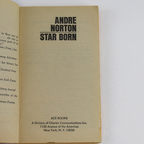 Star Born by Andre Norton 1957 Ace Books Paperback Sci-Fi Novel