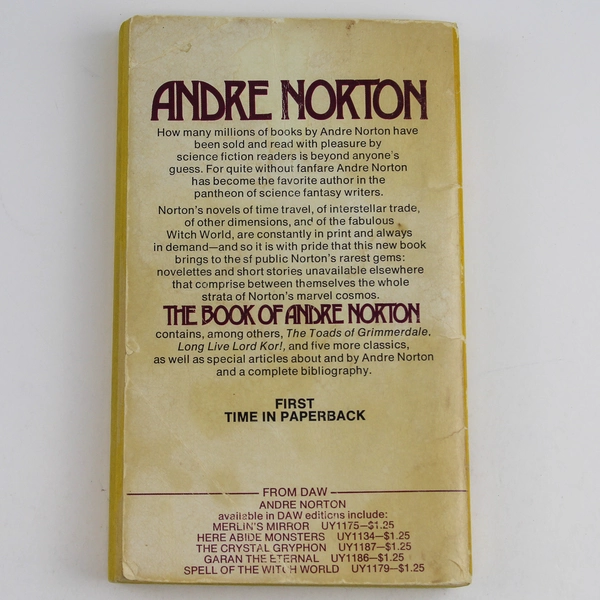The Book of Andre Norton Gems Of Fantasy 1974 Daw Books Paperback Novel