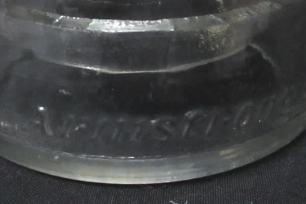 Vintage ARMSTRONG TW 37 48 & 27 48 Clear Glass Insulator Made in USA