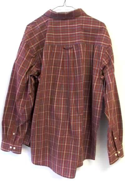 Haggar Men's Multicolor Causal Button Up Long Sleeves Collar Plaid Shirt Sz XL