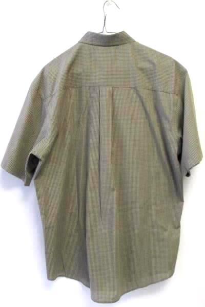Van Heusen Men's Brown Striped Causal Button Up Shirt Short Sleeve Sz L 16-16.5