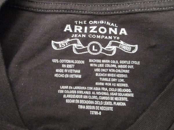 Arizona Jean Company Women's Solid Black Short Sleeve Cotton Shirt Size Large