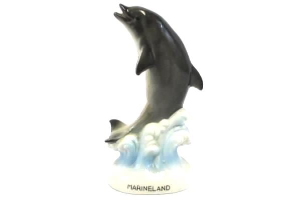 Vintage Dolphin Figurine 6" E W Made in Japan Porcelain
