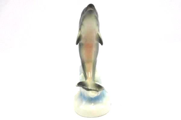 Vintage Dolphin Figurine 6" E W Made in Japan Porcelain