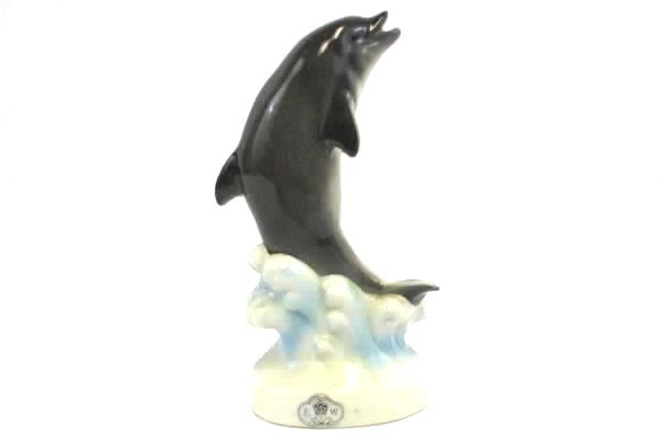 Vintage Dolphin Figurine 6" E W Made in Japan Porcelain