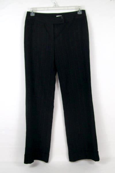Semantiks Women's Black Lightly Striped Slacks Size 8
