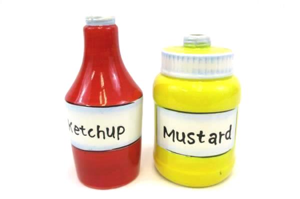 Set of Pier 1 Ketchup and Mustard Bottles Dishwasher Safe Microwaveable