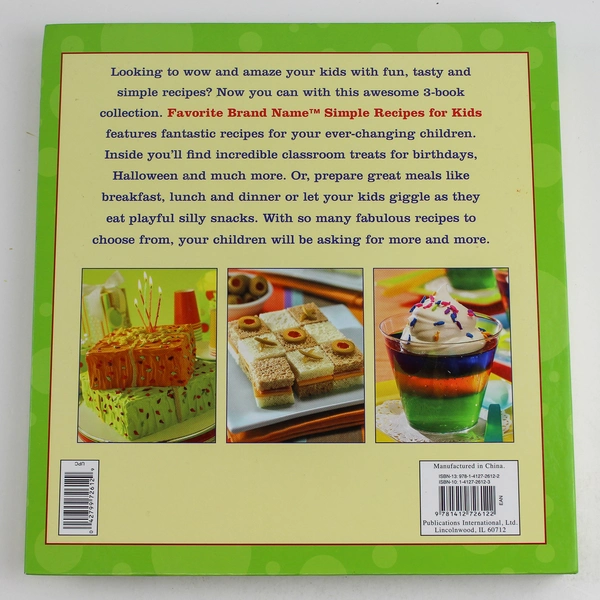 Simple Recipes For Kids Cookbook 2007 Publications International Hardcover Book