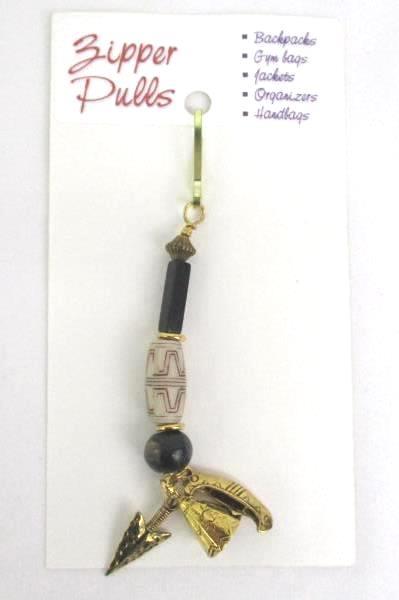 3 Love Those Beaded Butterfly Arrowhead Seashell Zipper Pull Stocking Stuffer