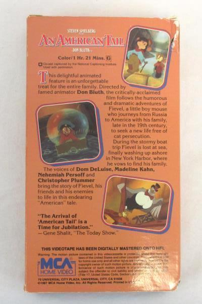 Lot of 3 Children Cartoon VHS Movies All Dogs Heaven American Tail Black Beauty