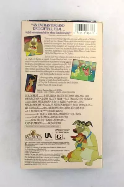 Lot of 3 Children Cartoon VHS Movies All Dogs Heaven American Tail Black Beauty