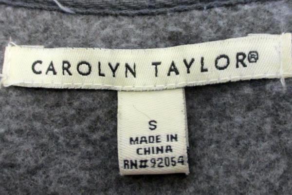 Women's Solid Gray Carolyn Taylor Soft Zip Up Fleece Jacket Size Small