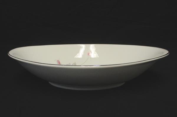 Royal Song "Remembrance" #5442 Oval Serving Dish Platinum Gilt 11.5" x 7.75"