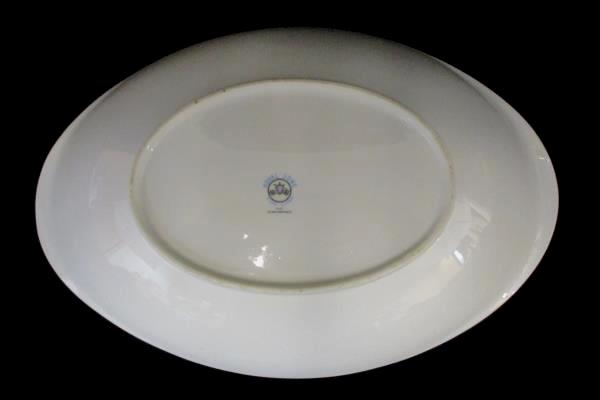 Royal Song "Remembrance" #5442 Oval Serving Dish Platinum Gilt 11.5" x 7.75"