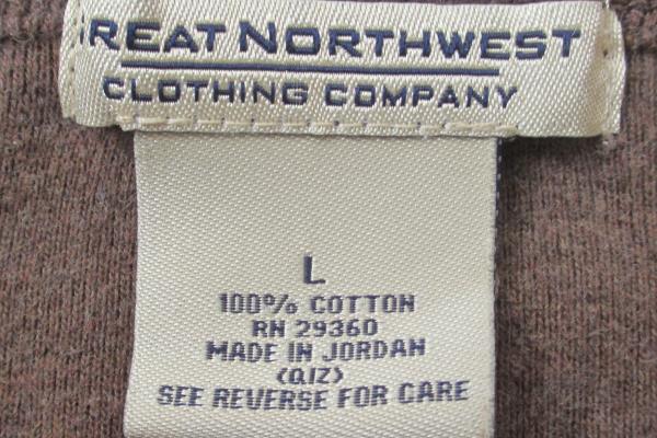 Women's Shirt Brown By Great Northwest Size Large 100% Cotton Long Sleeves