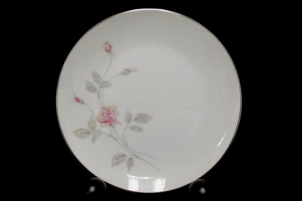 Set of 4 Royal Song #5442 "Remembrance" Platinum Gilt Bread Plate 6.5"