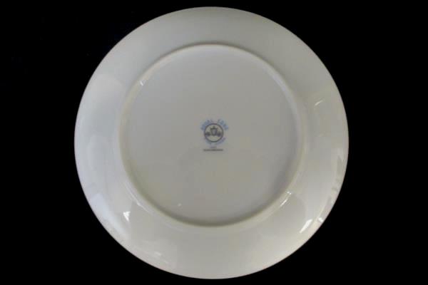 Set of 4 Royal Song #5442 "Remembrance" Platinum Gilt Bread Plate 6.5"