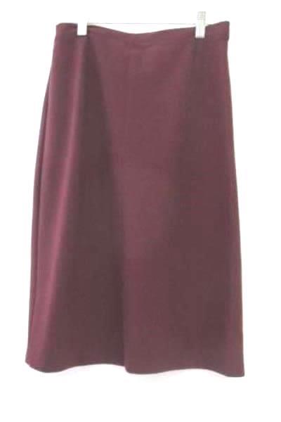 Eddie Bauer Skirt Burgundy Stretch Waist Women's Size Medium Petite