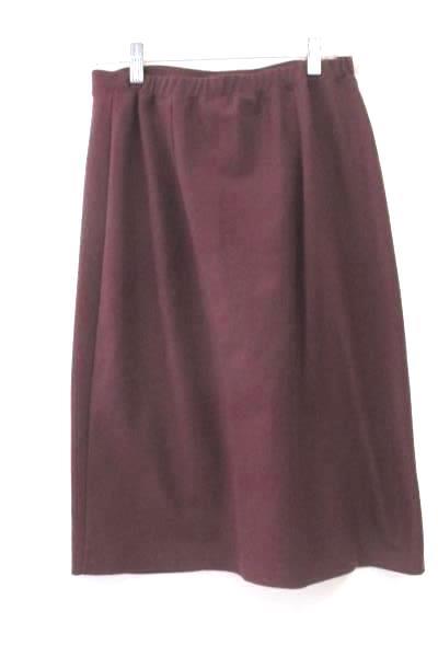 Eddie Bauer Skirt Burgundy Stretch Waist Women's Size Medium Petite