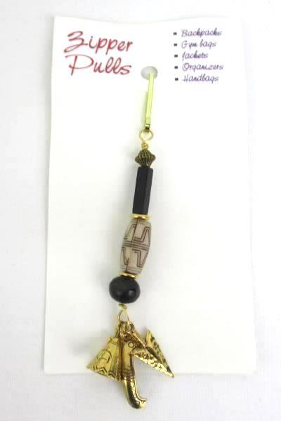 3 Love Those Beads Beaded Butterfly Canoe Seashell Zipper Pull Stocking Stuffer