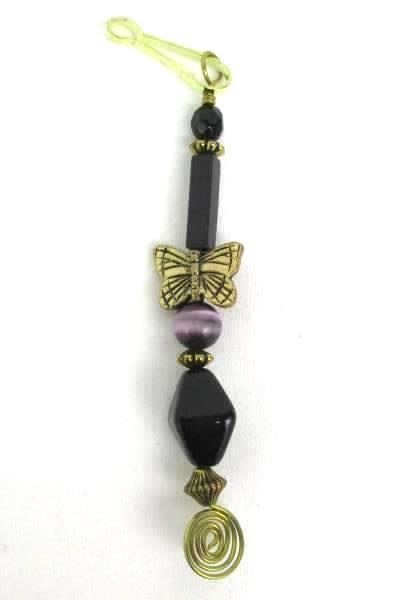 3 Love Those Beads Beaded Butterfly Canoe Seashell Zipper Pull Stocking Stuffer