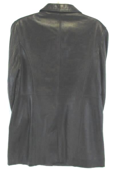 111 State Women's Button up Leather Jacket Black Size Medium