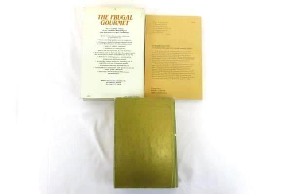Lot of 3 Vintage Cookbooks Garlic Lovers Cookbook Frugal Gourmet Gold Cook Book