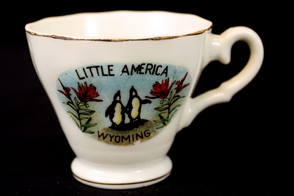 Vintage Little America Wyoming Demitasse Cup And Saucer