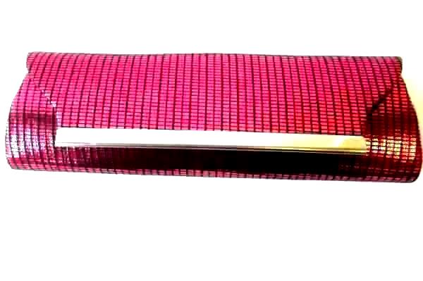 Lot Of Two Clutch Purses Unbranded Shiny Bright Gold And Pink Handbags Women's