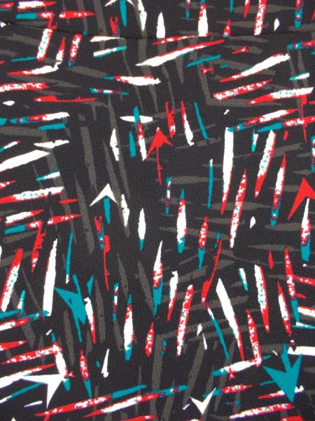 LULAROE "Cassie" Pencil Skirt ~ Black 80's Abstract Print~ Polyester Crepe Sz XS