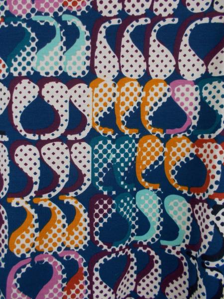LULAROE "Perfect T" Flared Tunic Dress Blue Abstract Paisley Print ~ Sz XXS