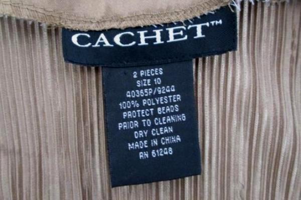 Cachet Bronze Formal Two-Piece Gown Size 10 Gorgeous Floor-Length