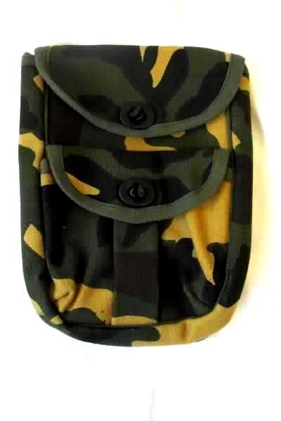 Satchel Multi-Color Camo 100% Cotton Multi-Use Unknown Maker w/ Pockets