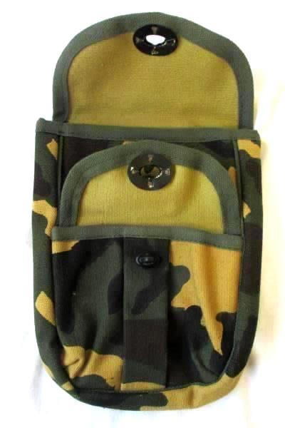 Satchel Multi-Color Camo 100% Cotton Multi-Use Unknown Maker w/ Pockets