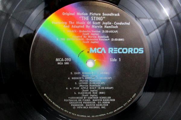 Original Motion Picture Soundtrack "THE STING" Scott Joplin LP Record MCA-2040